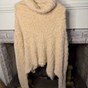 Free People Cozy Cream Turtleneck Sweater